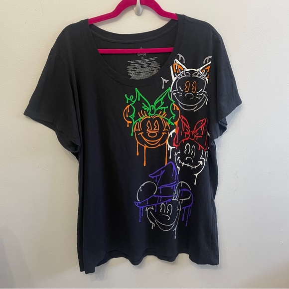 Disney Halloween Mickey T-Shirt No too Scary Halloween Party - Picture 1 of 5